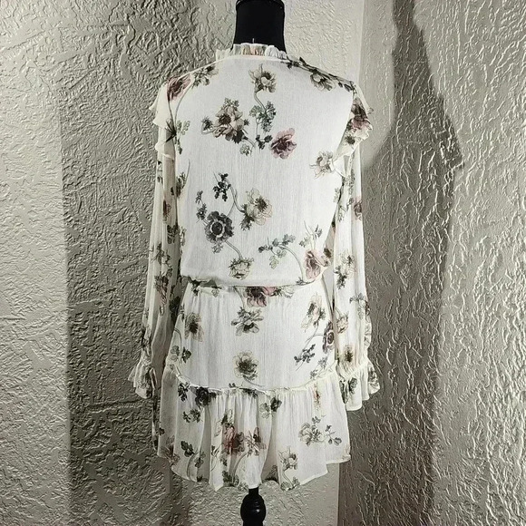 PAIGE Pomello Floral print Silk minidress in white multi - Picture 2 of 7